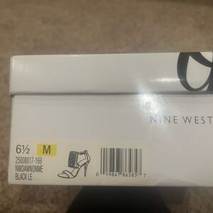 Nine West Black Strappy Heels